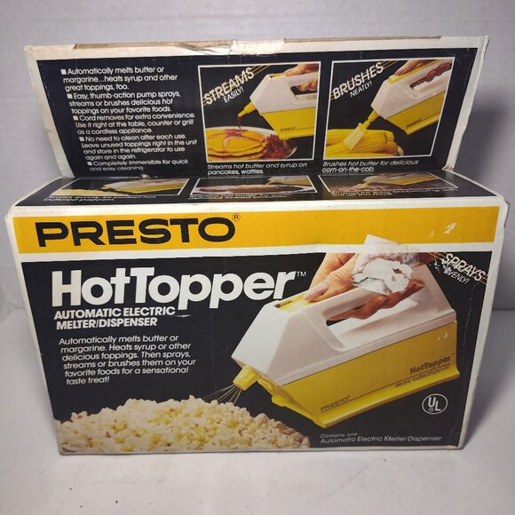 VINTAGE PRESTO ELECTRIC HOT TOPPER BUTTER SPRAYER POPCORN COMPLETE NEW/SEALED - Picture 1 of 6